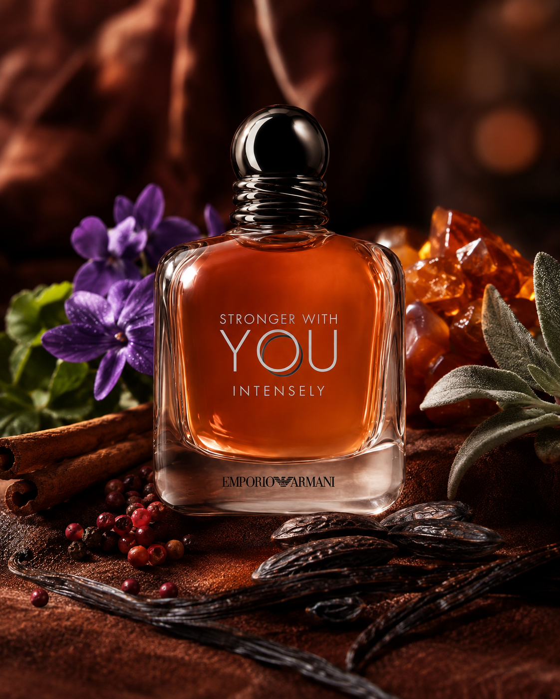 Armani Stronger With You Intensely Gift Set for Men (3.4 oz + 0.5 oz EDP)