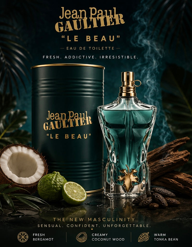 Jean Paul Gaultier Le Beau Eau de Toilette 4.2 oz for Men