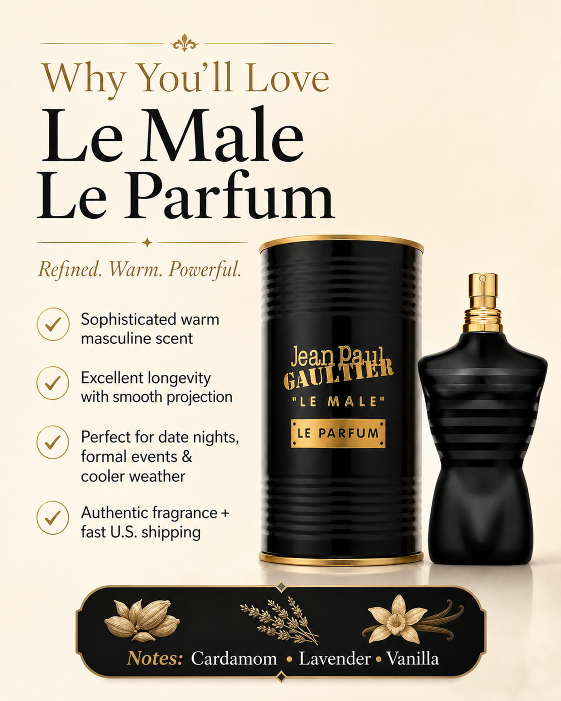 Jean Paul Gaultier Le Male Le Parfum 2.5 oz for Men