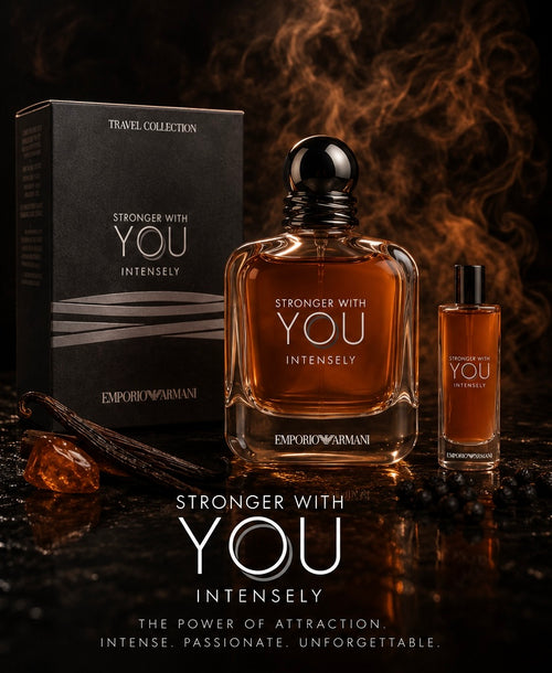 Armani Stronger With You Intensely Gift Set for Men (3.4 oz + 0.5 oz EDP)