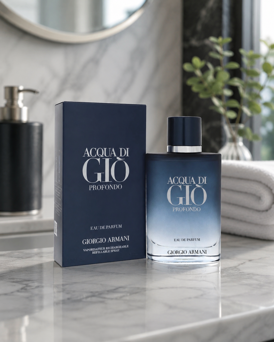 Acqua Di Gio Profondo by Giorgio Armani Eau De Parfum Spray 3.3 oz (Men)
