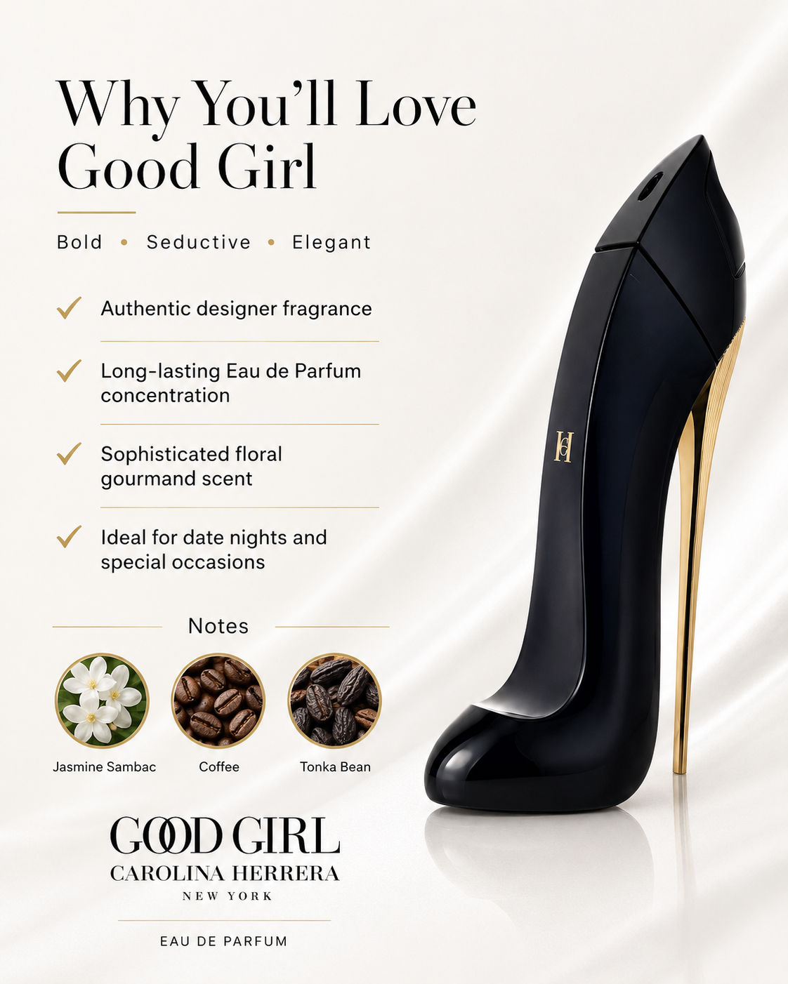 Carolina Herrera Good Girl Eau de Parfum 2.7 oz for Women