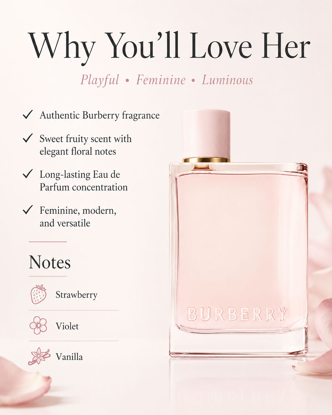 Burberry Her Eau de Parfum 3.3 oz for Women