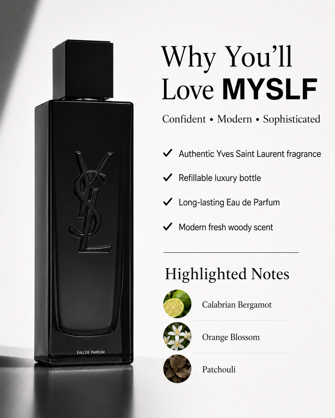 YSL MYSLF Eau de Parfum 3.4 oz for Men