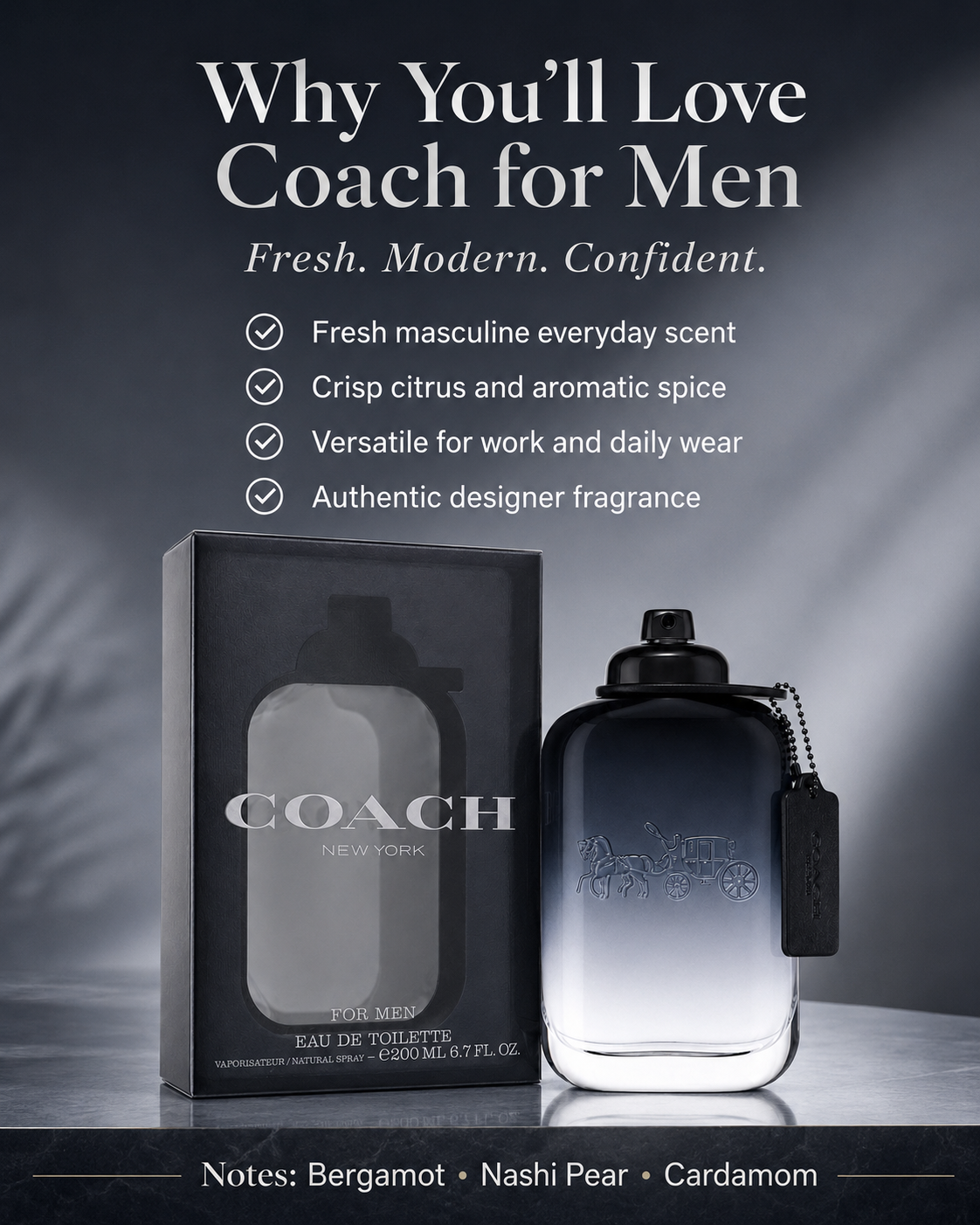 Coach for Men Eau de Toilette 6.7 oz
