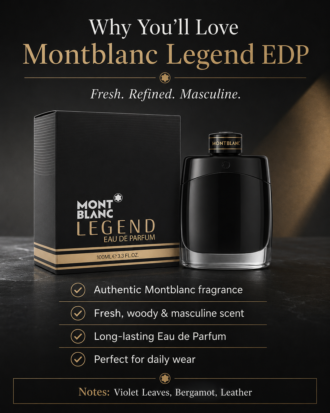 Montblanc Legend Eau de Parfum 3.3 oz for Men